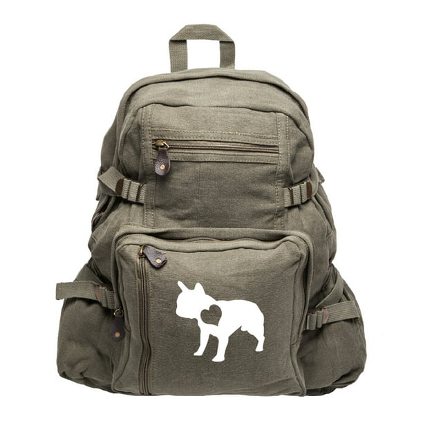 Brown Cute French Bulldog Multi-Functional College Bags Students High School Girls Casual Daypack Kids Travel Backpack School Laptop Bookbags Teens Boy Outdoor Accessories 